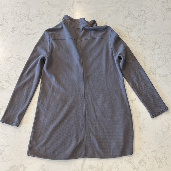 Soft Surroundings Take Two Tunic Top Large Grey Waffle Thermal Lagenlook - Picture 7 of 16